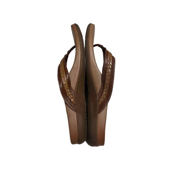 Aetrex Emmy Size 9  Flip Flops Thong Sandals Braid Detail - Picture 5 of 7